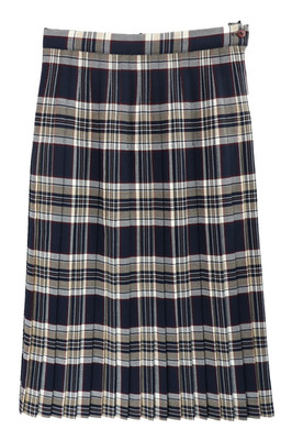 NEW STRATHMORE Women's 100% Wool Pleated Skirt Plaid Multicolor Lined Size 12