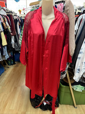 Victoria's Secret, Woman's Red Satin  Lace Robe, Size M/L