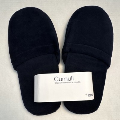 Lufthansa Intl First Class plush Cumuli slippers Size L Airline Collectible NEW