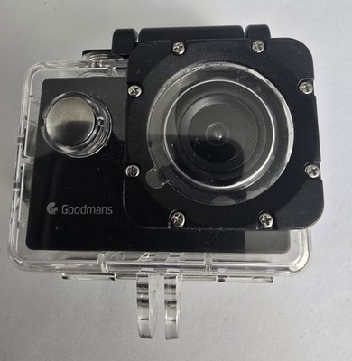 Goodmans Full HD Action Camera LCD Fully Waterproof Case Self Timer 1080p