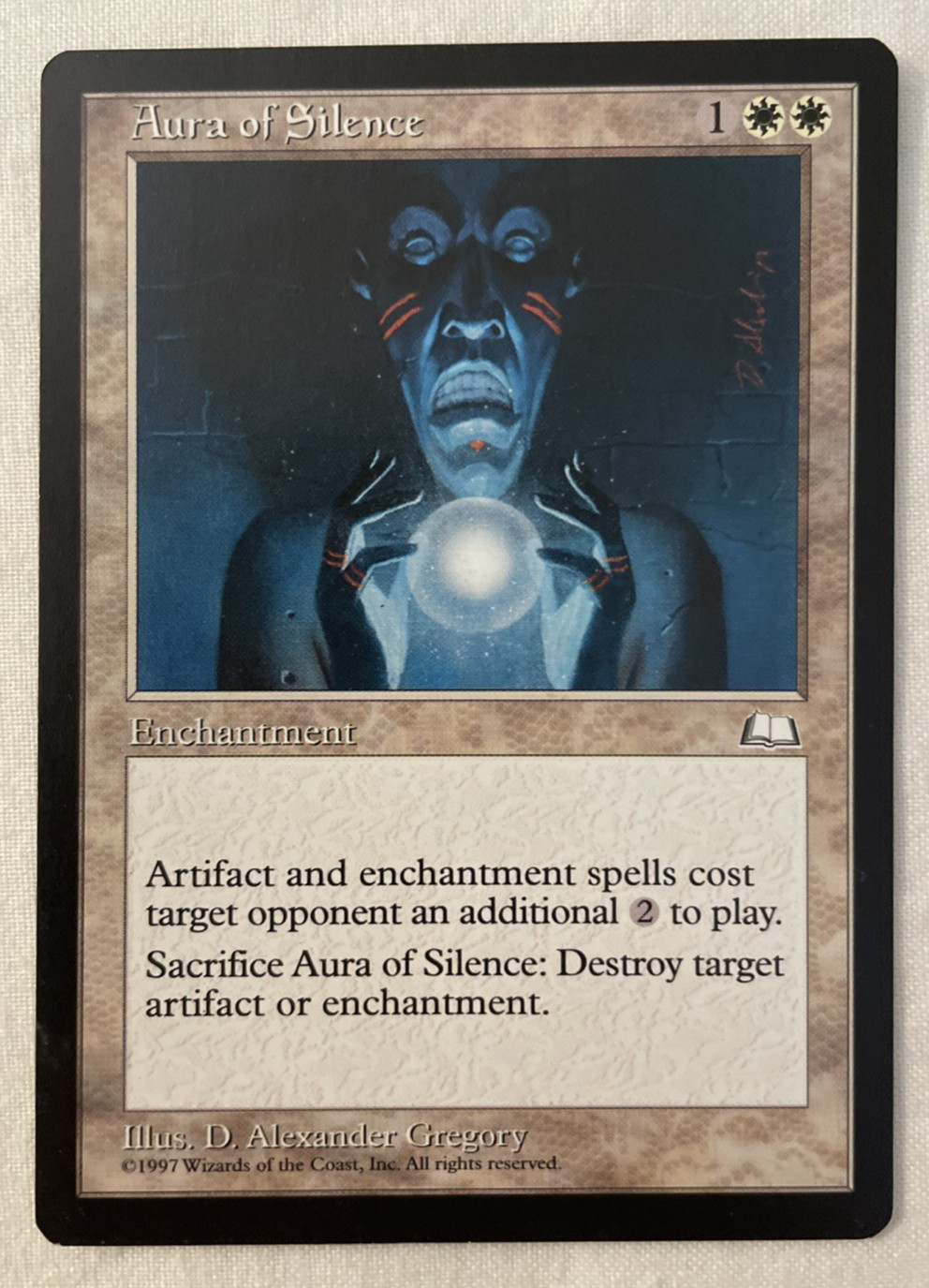 1x Aura of Silence Weatherlight MTG Magic the Gathering NM