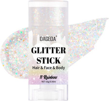Rainbow Body Glitter Stick,Sparkly Face Glitter Makeup,Holographic Hair Glitters