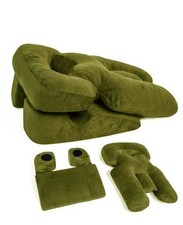 Zomaple Face Down Pillow After Eye Surgery BBL Memory Foam, Washable Cover Green