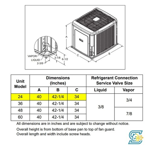 Split System Images York Affinity 2 Ton 18 SEER Split-System Heat Pump Condenser (YZH02412C ...
