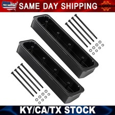 Black Center Bolt Valve Covers For 87-00 Chevy Gmc 305 350 Small Block V8 Black