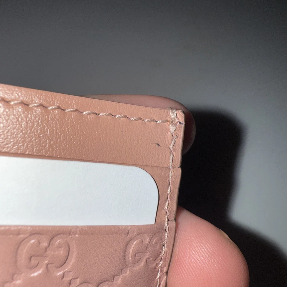 Nuevo Auténtico Gucci Microguccissima Rosa - Tarjetero de Cuero Foto 3 de 4