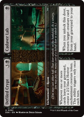 MTG Defiled Crypt // Cadaver Lab [Duskmourn: House of Horror] Foil Near Mint Mag