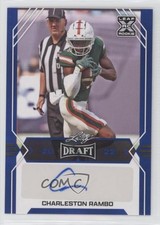 2022 Leaf Draft Auto Blue Charleston Rambo #BA-CR1 Auto v1x