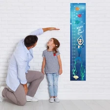 Personalised Magical Mermaid Under Sea Ocean Height Growth Stickers Chart Pack  