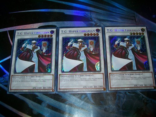 3x T.G. Hyper Librarian 1st Edition Secret Rare RA02-EN027 Yu-Gi-Oh!