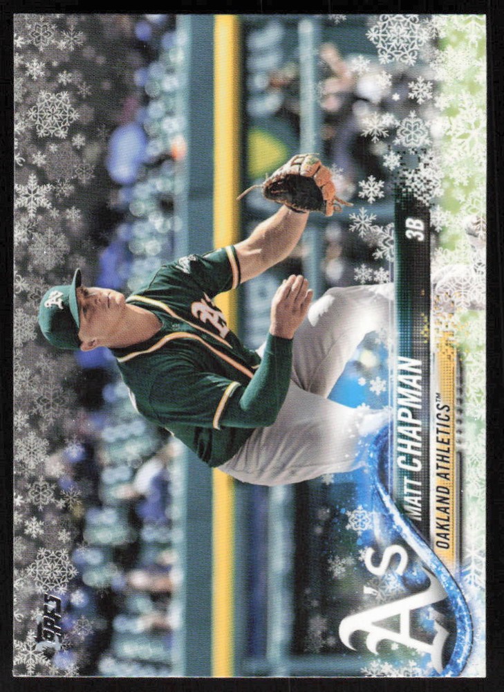 2018 Topps Holiday Metallic Snowflake #HMW34 Matt Chapman   - FREE SHIPPING