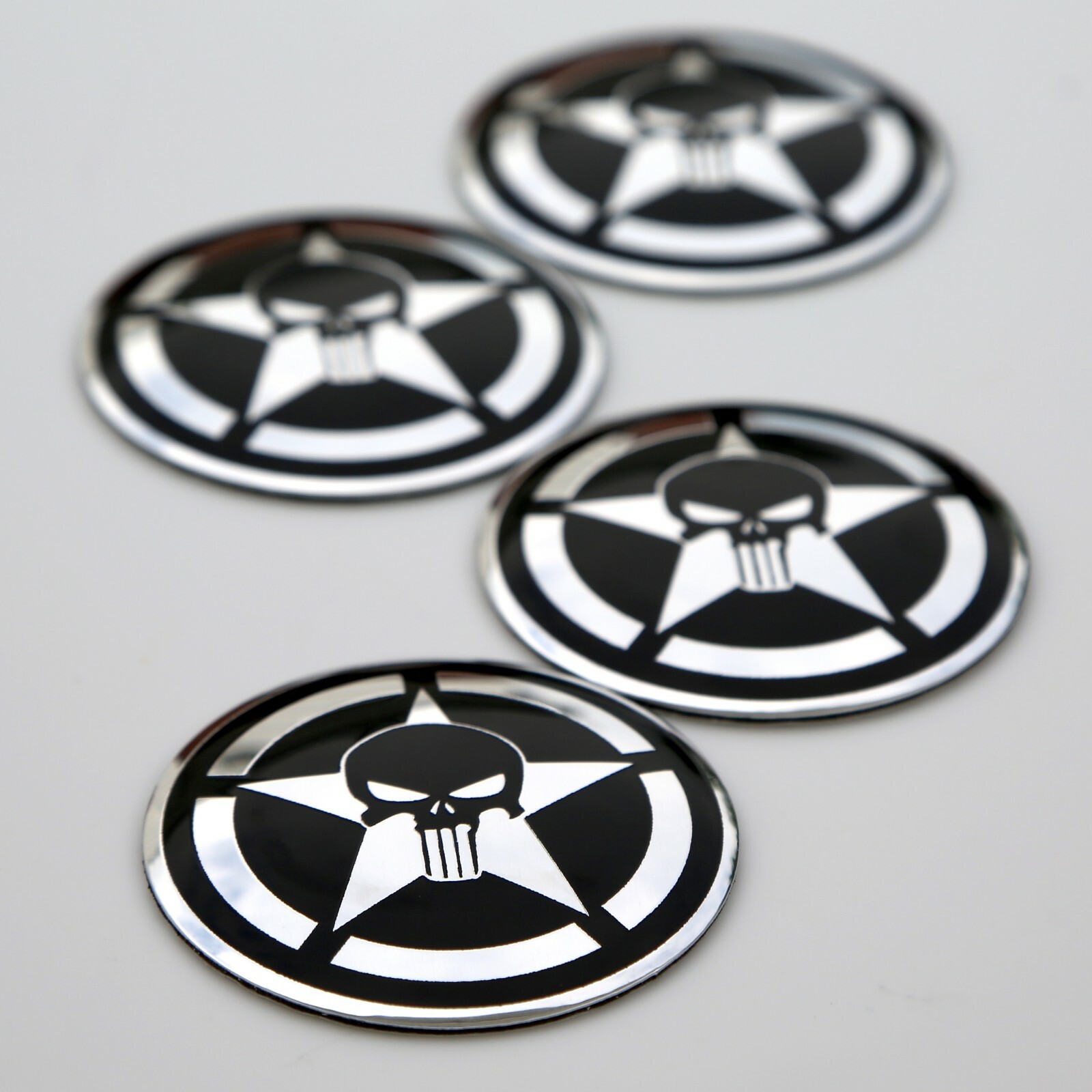 Universal Wheel Center Caps Punisher Wheel Center Cap Decals (2.2