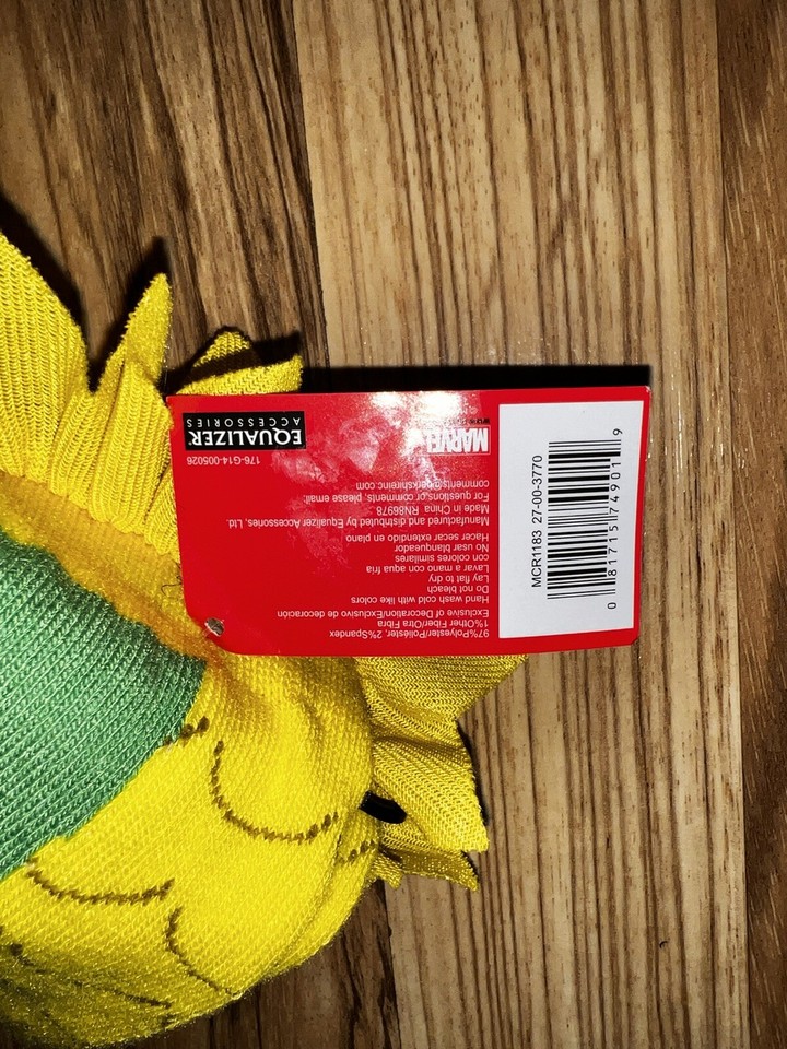 Womens Socks Knee High Shoe Size 410 Yellow Green Loki Thor NEW Marvel