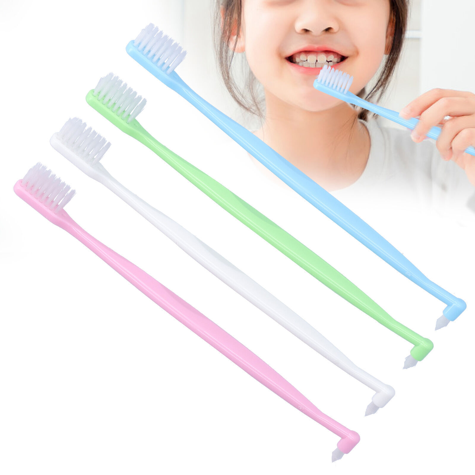 4PCS Orthodontic Toothbrush DoubleEnded Interspace Toothbrus