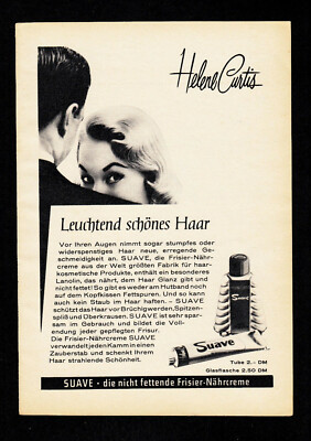 3w4326/ Alte Reklame von 1957   SUAVE Frisier-Creme   HELENE CURTIS