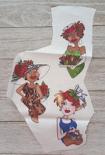 loralie creative toss fun fabric scrap 3 ladies 3.5-4 inch #1001 new