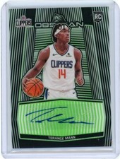 2019-20 Panini Obsidian Basketball Green Rookie Auto #RA-TMN Terance Mann #25/25