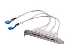 StarTech USBPLATE4 4-Port USB A Female Slot Plate Adapter