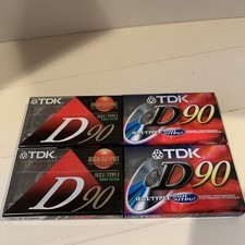 Lot 4 NEW TDK Blank CASSETTE TAPE Sealed Type 1 High Output D 90 IECI