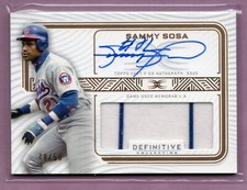 2023 TOPPS DEFINITIVE COLLECTION AUTOGRAPH RELICS #DARCSSO SAMMY SOSA #D 48/50