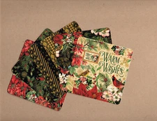 Graphic45 WARM WISHES (5) HANDMADE 4x4 POCKET PAGE CARDS Double-Sided