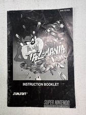 Taz-mania SNES Instruction Booklet Manual Only Super Nintendo Tazmania