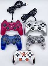 Lot of 5 Various Playstation 3 Controllers PS3 No Dongles UNTESTED