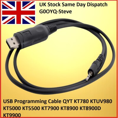 USB Programming Cable QYT KT780 KTUV980 KT5000 5500 KT7900 KT8900 KT8900D KT9900