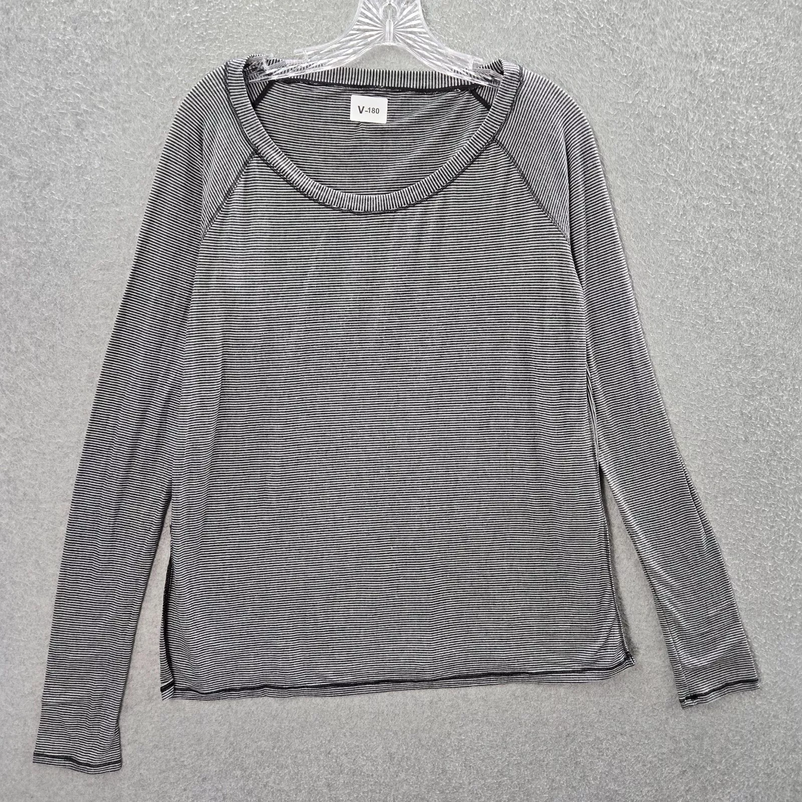 lululemon activewear striped presence of mind pullover shirt
