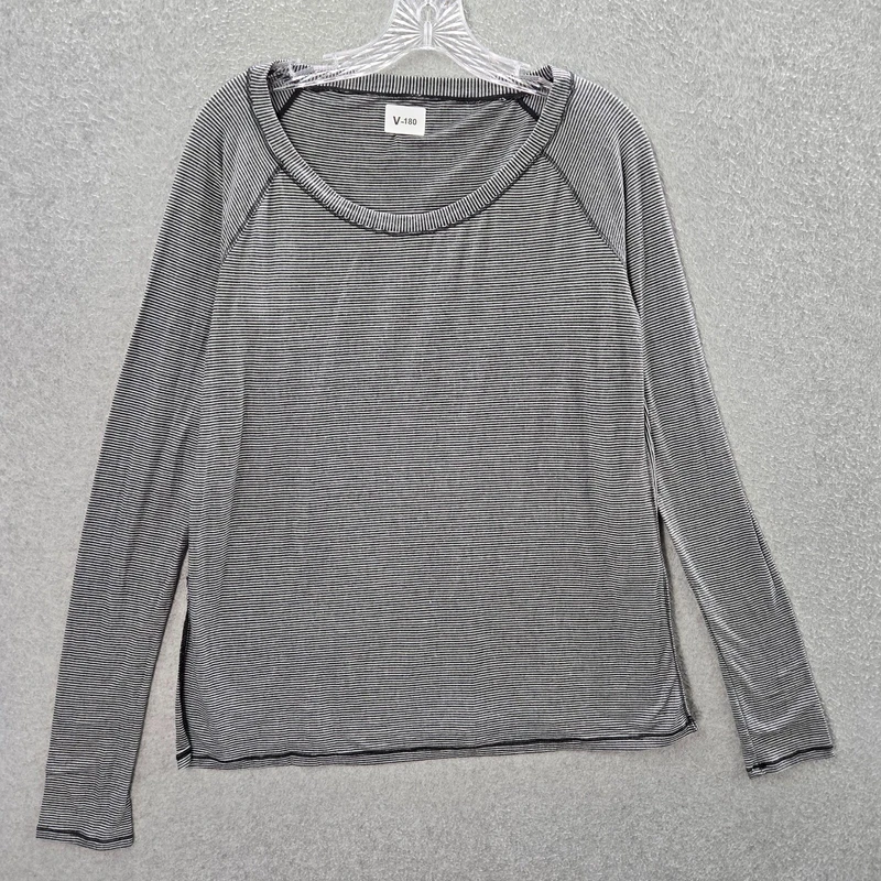 lululemon activewear striped presence of mind pullover shirt