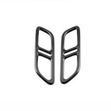 Black Titanium Rear Tail Exhaust Pipe Muffler Tip 2pc For Cadillac CT4 2020-22s