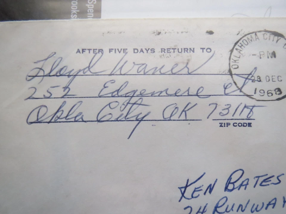 Lloyd Waner Autographed Pittsburgh Pirates Baseball HOF Signed Envelope JSA 1968 - Image 2 of 4