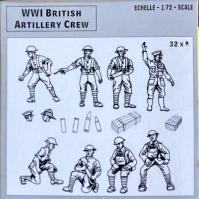 Maquette HäT 8256 - Artilleurs Britanniques WW1, échelle 1:72 (neuf)