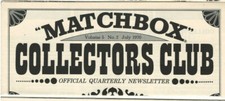 "MATCHBOX" COLLECTORS CLUB NEWSLETTER 5.2 Lindsey, Volume 5, No.2, July, 1970