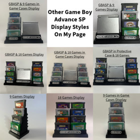 Nintendo Gameboy Advance SP & Game Display - DISPLAY ONLY (Customize Colors)