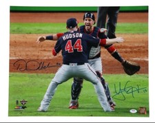 Daniel Hudson and Yan Gomez (Washington Nationals) Signed 16x20 Photo PSA