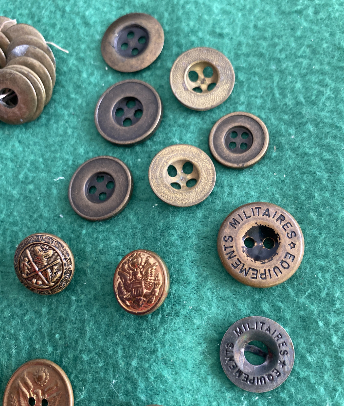 Vtg Lot MILITARY METAL Brass Silver Tone Buttons SEE PICS Waterbury eBay
