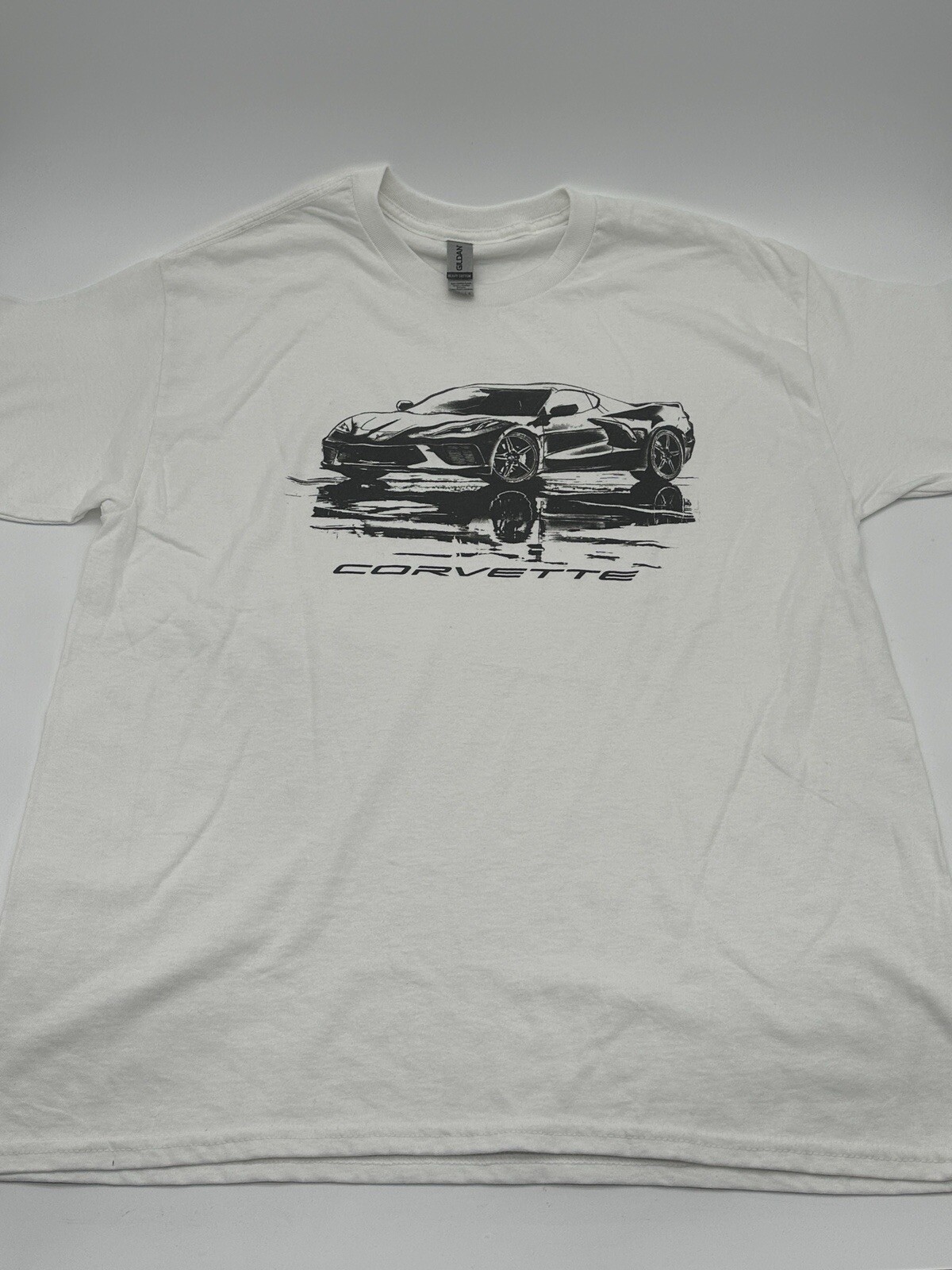 NEW 2023 Chevy Chevrolet Corvette T-shirt Promo White Cotton Size Large