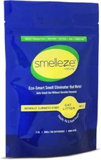 SMELLEZE Natural Cat Litter Smell Deodorizer Additive: 2 lb Granules Rid Odor