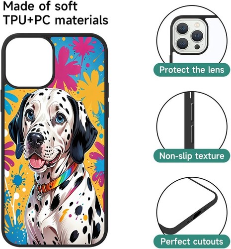 For iPhone SE XS XR Max 5 6 7 8 Plus Anti scratch Cover Animal Print Dalmatian - Picture 24 of 25
