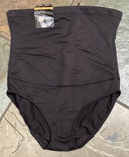 323 Maidenform Fat Free Dressing Med Black  High Waist Control Shaper #1854 NWT