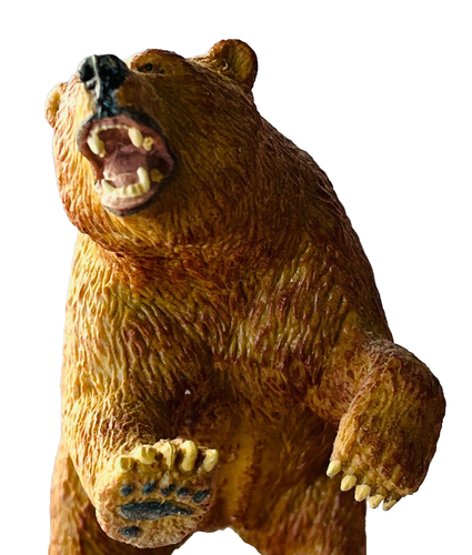 Brown Bear Figurine Dense Plastic Safari Ltd 1995 6" x 3.25" x 2.75" - Picture 3 of 6