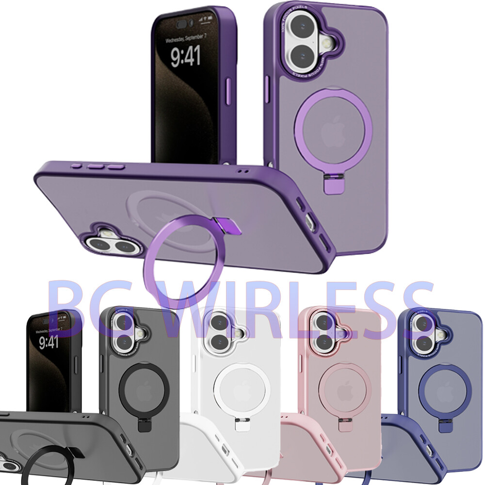 For Apple iPhone 16 Shockproof Magnetic Ring Holder Case