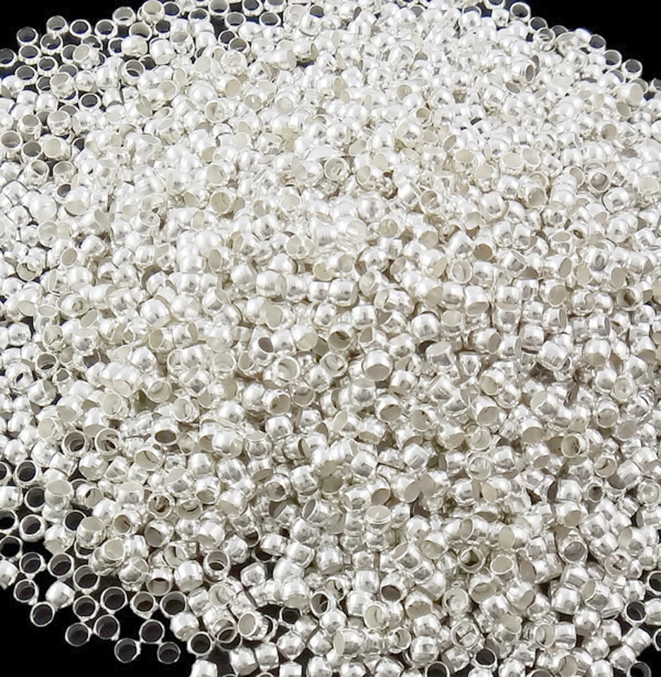 Quetschperlen 1,8 mm Farbe Silber 500 Stück Perlen Spacer nenad-design AN025 - Bild 2 von 4