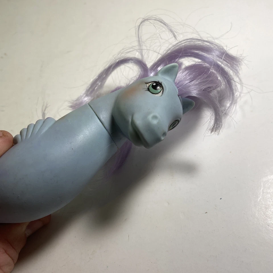 My Little Pony G1 Seahorse 1984 Sea Pony azul púrpura original Hong Kong (A2) Foto 2 de 4