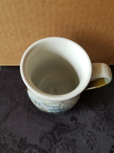 1970er Jahre Segelhafen Steinzeug 4 Zoll Kaffeetassen Tassen - Bild 2 von 5