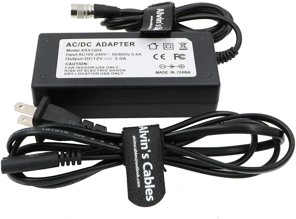 Adaptador de alimentação 4 pinos macho Hirose para 12V 3A para dispositivos de som ZAXCOM Sony - Imagem 2 de 4
