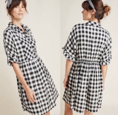 porridge gingham midi shirt dress Anthropologie | Dresses | Porridge Gingham Midi Shirt Dress Size Small