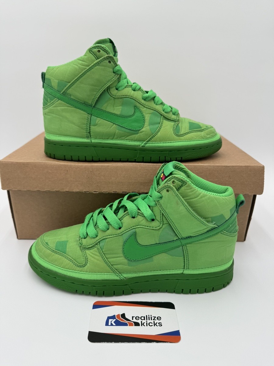 Size 7W/ 5.5M - Nike Dunk High x Nylon Mag Pack Neon Green Size 7W/ 5.5M - Nike Dunk High x Nylon Mag Pack Neon Green