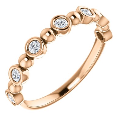 0.35 Carat Moissanite Forever One Bezel Design Band Ring - Charles & Colvard 
